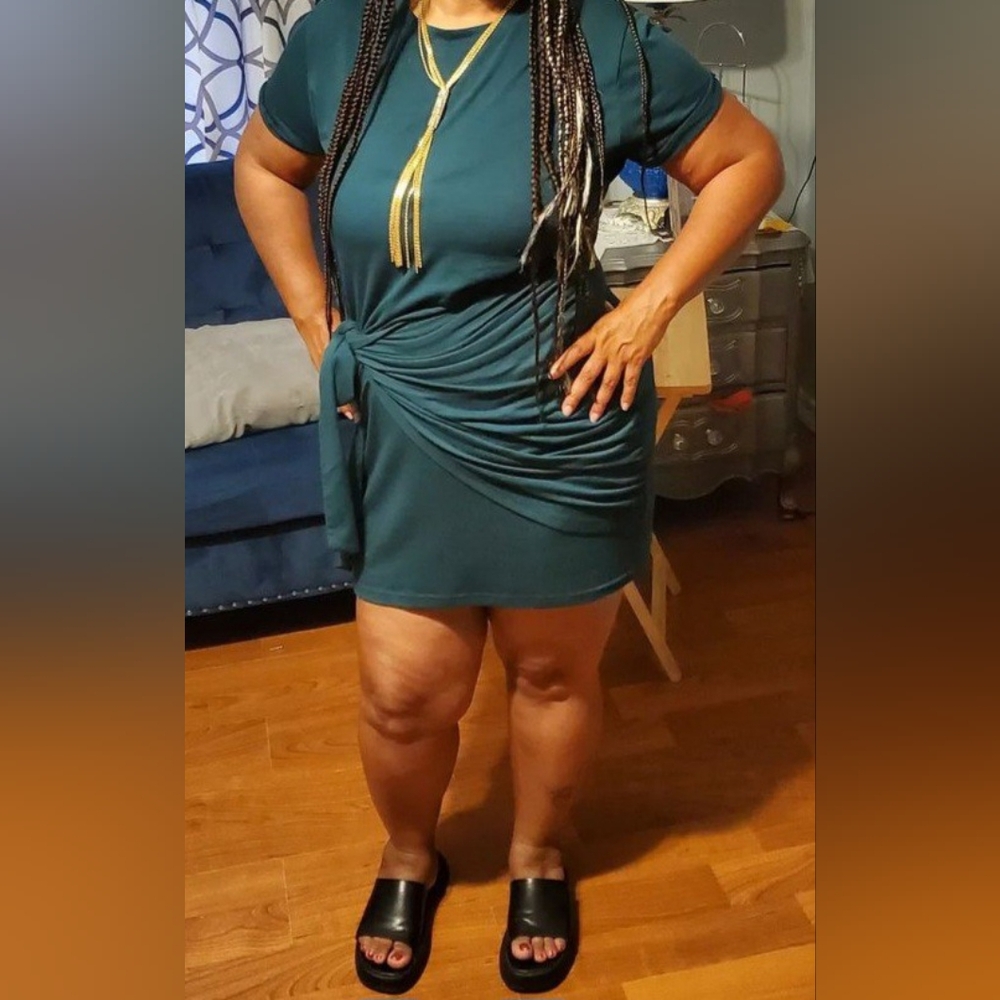 Side tie dress